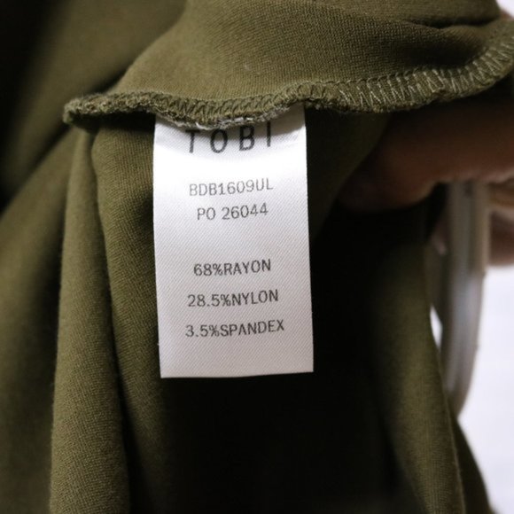 Tobi green cut out long sleeve mini dress c1 - Picture 9 of 9